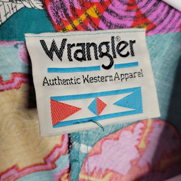 VTG 80s 90s Western Wrangler Button Up, size Large - Picture 6 of 6